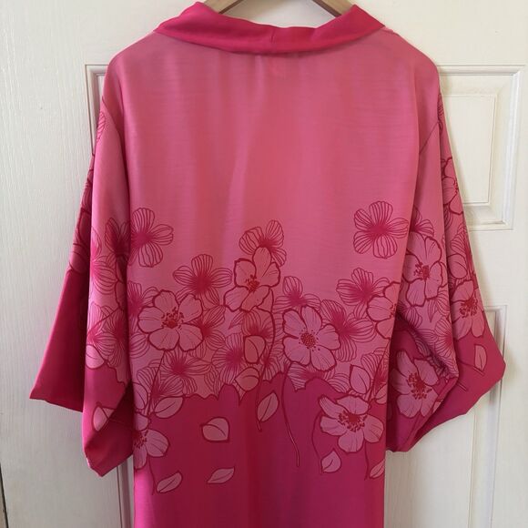 Natori Womens Nightgown Robe S Pink Tropical Floral Lounge Sleep Pajamas Resort - Picture 9 of 12